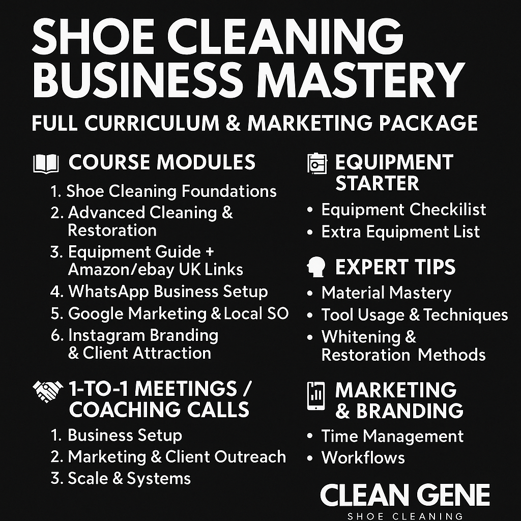"Master the Art of Shoe Cleaning: The Ultimate Professional Shoe Care Course"